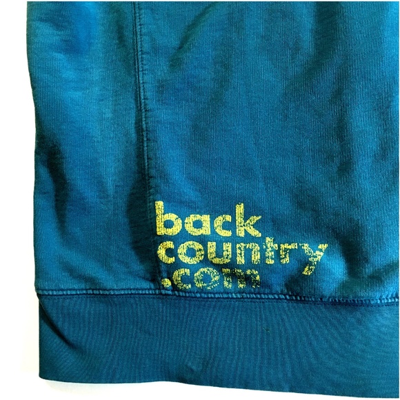*3/$25* Teal & Lime Green Backcountry Goat Hoodie - Picture 5 of 6